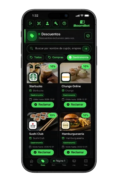 BoomBet en un teléfono móvil
